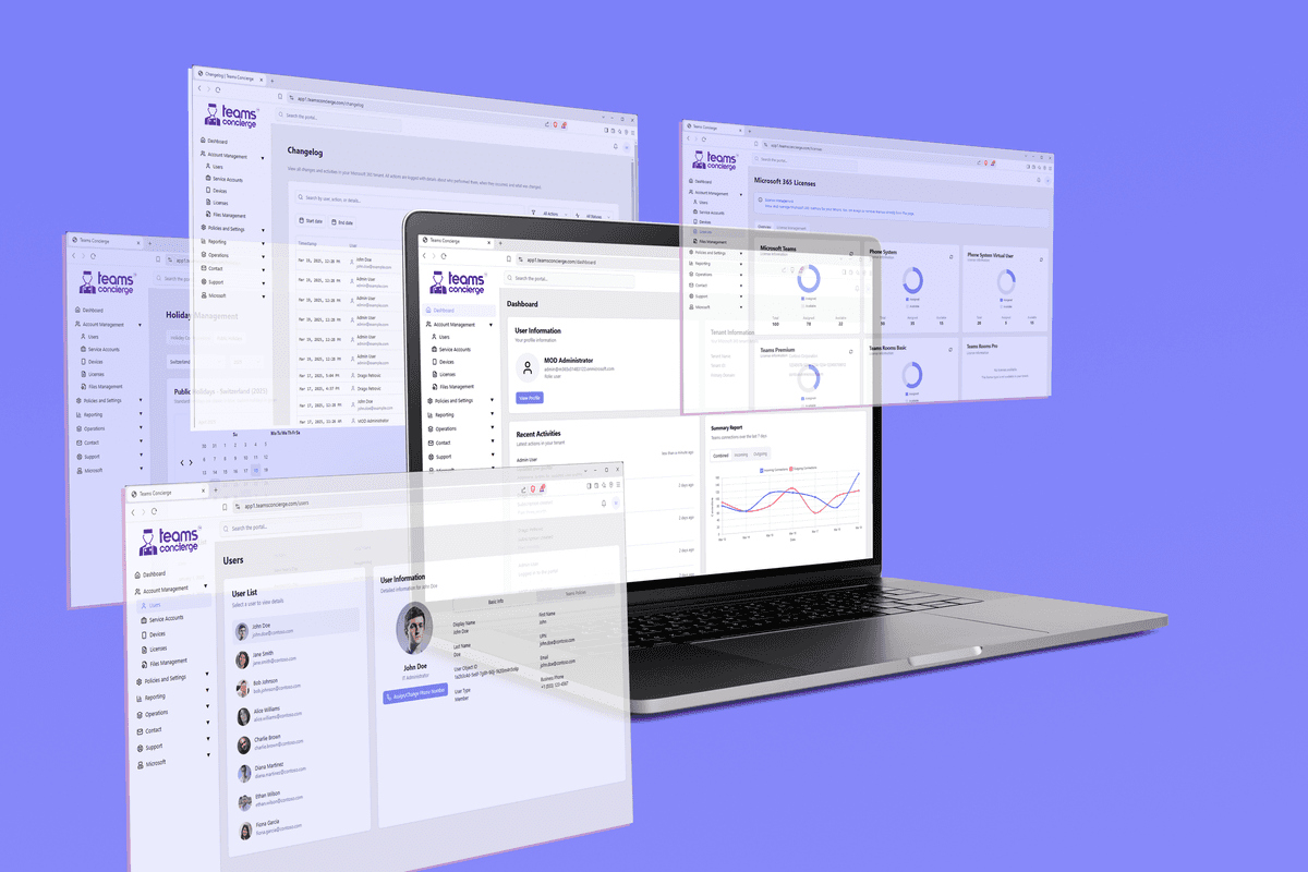 Teams Concierge Platform Interface